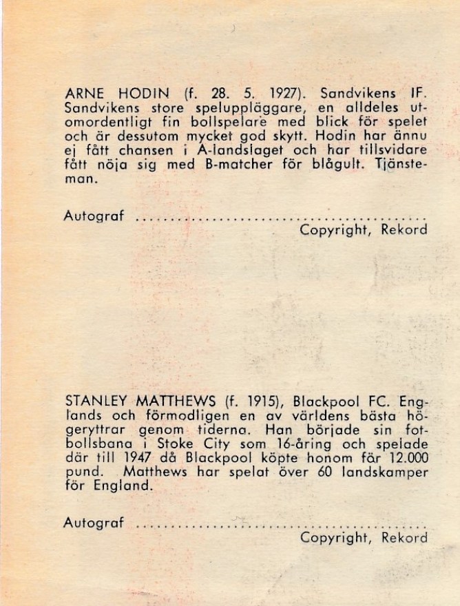 Stanley Matthews d